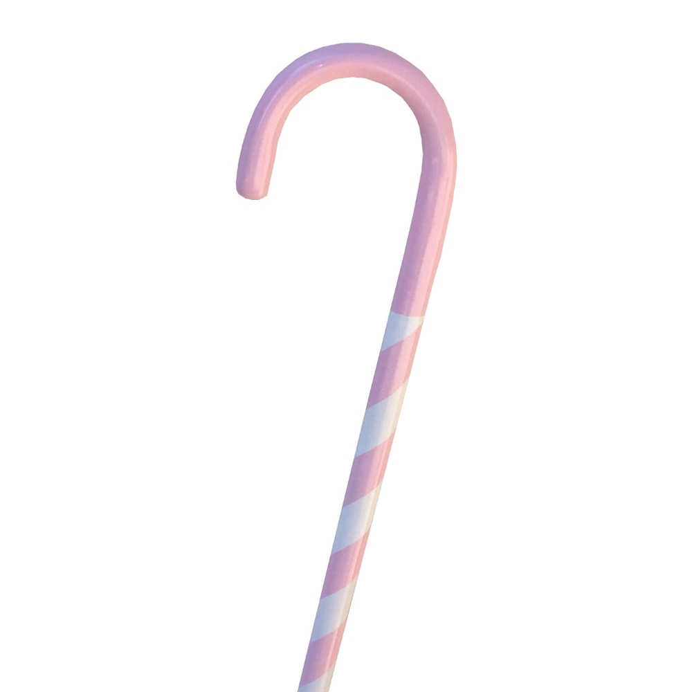 Breast Cancer Awareness, Wooden walking cane,